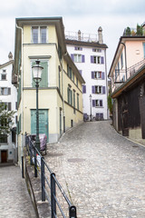 Fototapeta na wymiar Zurich old town street