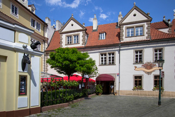 Fototapeta na wymiar Historical buildings in old town in Prague, Czech republic