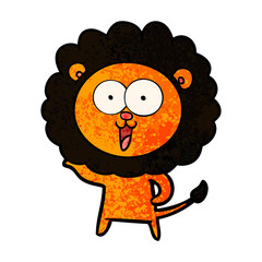 happy cartoon lion