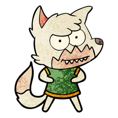 cartoon grinning fox