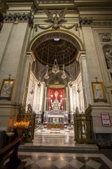 Fototapeta na wymiar Interior of Palermo cathedral, Italy