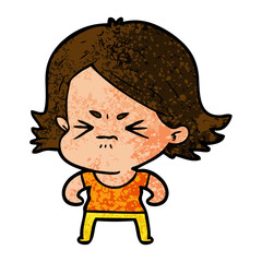 cartoon angry girl