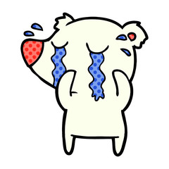 sad little polar bear cartoon