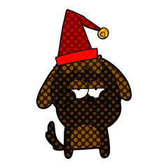 Obraz premium cartoon tired dog