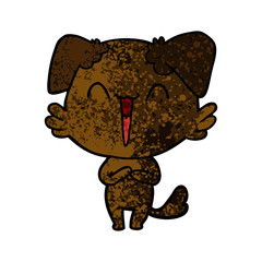 happy little dog cartoon