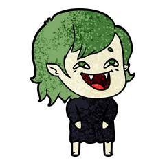 cartoon laughing vampire girl