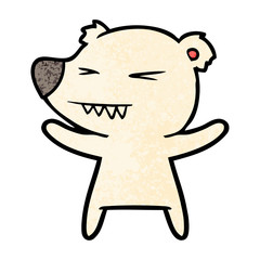 angry polar bear cartoon
