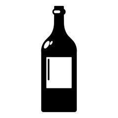 Empty bottle icon, simple black style