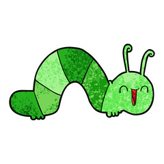 cartoon happy caterpillar