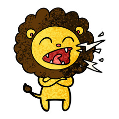 cartoon roaring lion