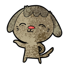 happy cartoon dog