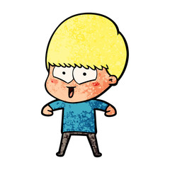 cartoon happy boy