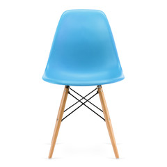Plastic, modern design kitchen chair isolated on white background