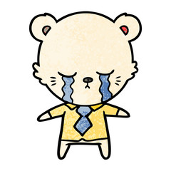 crying cartoon polar bear