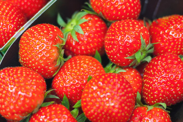 Closeup view of fresh strawberry