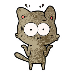 cartoon surprised cat