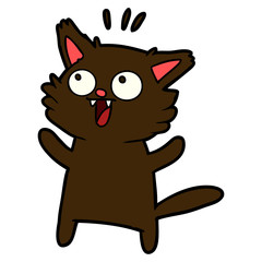 happy cartoon cat