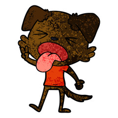 cartoon disgusted dog