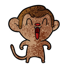 cartoon laughing monkey
