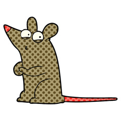 cartoon suspicious mouse
