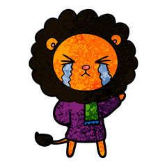 cartoon crying lion
