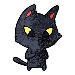 confused cartoon cat
