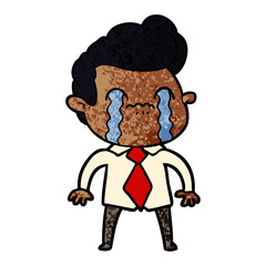 cartoon man crying