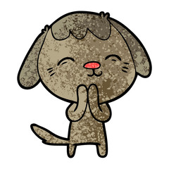 happy cartoon dog
