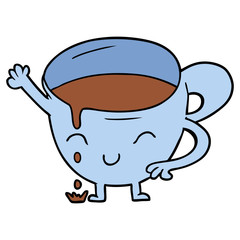 cartoon spilled teacup