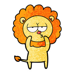 cartoon bored lion