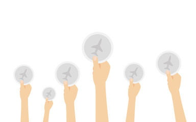 Hände halten Flieger