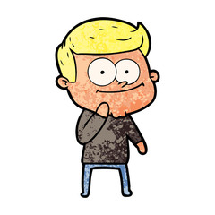 cartoon happy man