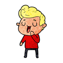 happy cartoon man