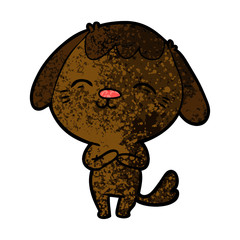 happy cartoon dog