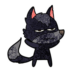 cartoon annoyed wolf