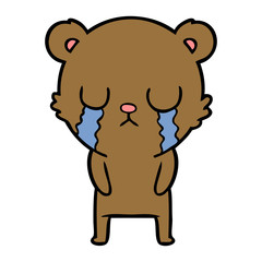 crying bear cartoon character