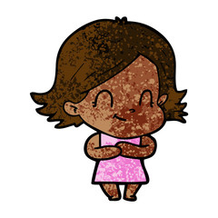 cartoon friendly girl