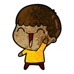 cartoon happy man