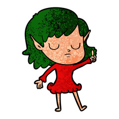 cartoon elf girl