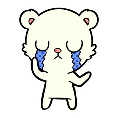 sad little polar bear cartoon