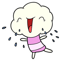 cute cartoon cloud head creature