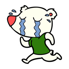 sad little polar bear cartoon