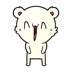 happy polar bear cartoon