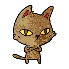 cartoon cat staring