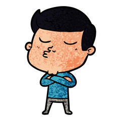 cartoon model guy pouting