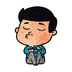 cartoon model guy pouting