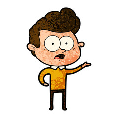 cartoon staring man