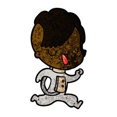 cartoon astronaut girl with hipster hair