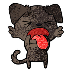 cartoon disgusted dog