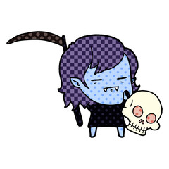 cartoon undead vampire girl